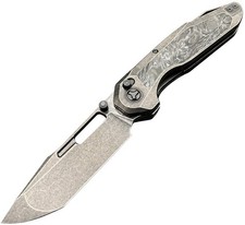 Ketuo Triad TC WHT/SW Titanium & White Carbon Fiber Folding M390 Knife M0137 picture