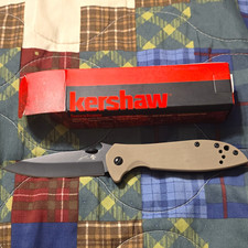 Kershaw Emerson 6054 CQC-4K Pocketknife G-10 Handle SS Plain Clip Liner Tan/Blk picture