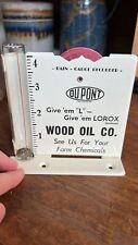 Vintage Advertising Rain Gauge Dupont Wood Oil Co picture