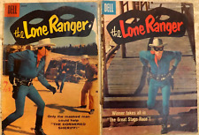 1958 THE LONE RANGE DELL COMICS #116 #117 Western Hero Cowboy picture