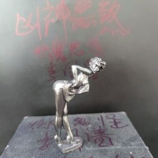 Black Solid Copper Old Beauty Girl Body Art Model Ornaments Statue picture