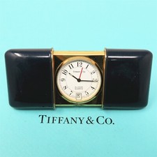 NYJEWEL Vintage Tiffany & Co Blue Enamel Travel Watch Clock Rare picture