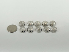 ⭐(10) LAUREN RALPH LAUREN Replacement Buttons 10mm Silver Tone Lion Solid Metal picture