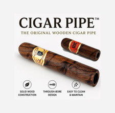 3inch & 5inch Wood Smoking Pipe Tobacco Cigarettes Cigar Pipes Enchase Gift picture