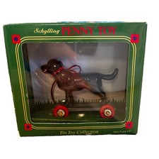 2003 Vintage Schylling Penny Toy Dog OS Black Lab Good Tin Lab Ornament picture