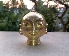 Brass Gauri Head Sculpture Gangaur Lady Shelf Statue Consort of Lord Shiva GTX picture