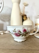 Vintage Royal Rose Fine China Japan Teacup Pink Floral Gold Trim picture