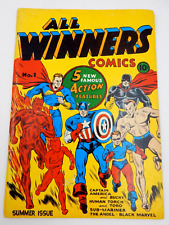 1974 ALL WINNERS COMICS #1 CAPTAIN AMERICA NAMOR HUMAN TORCH FLASHBACK REPRINT picture
