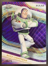 Buzz Lightyear 2025 Topps Chrome Disney Purple Wave Refractor /75 #90 picture