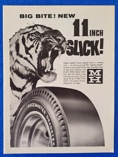 1962 Vintage M & H Racemaster Dragster Tire Ad Historic NHRA Drag Racing Legends picture