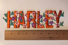 NOS  8 3/8” Flower Vines Harley Davidson patch Ladies of Harley Cutout Letters picture