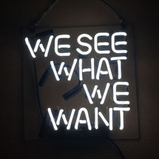 We See What We Want White Acrylic 20