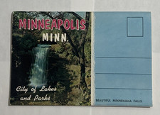 Minneapolis Minnesota City of Lakes and Parks Postcard Folder Fold Out Unposted picture
