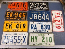 1950s Vintage Licence Plate Bundle Alberta For Classic Cars Or Retro Decoration picture