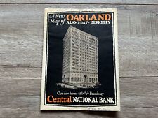 Rare Vintage 1926 Central National Bank Alameda & Berkeley Oakland Fold Out Map picture