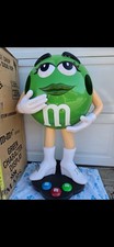 M&M Green Female Candy Character Store Display Advertising On Wheels 38x27