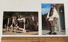 Greece Royal Guard Uniforms Costumes Athens Greek Postcard Unused Lot of 2 picture