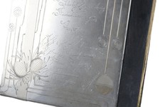 Antique Russian sterling silver mounted desk folio picture