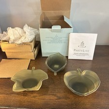Partylite Nature's Garden Tealight Candle Holder Set of 3 Open In Box Never Used picture