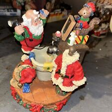 Eluceo In Motion Musical Christmas Holiday Fountain Santa Claus Getting Ready  picture