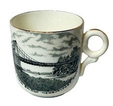 NEWBURYPORT MA Massachusetts Souvenir OLD CHAIN BRIDGE Porcelain TRINKET CUP picture