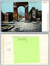 Pompeii Italy Street of Mercury Vesuvius Archway E. Ragozino Postcard picture
