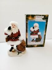 Youngs Vintage Santa Figure Christmas Holiday 2002 Fur Lined Suit Toy Bag 6