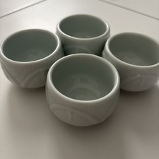 Vintage Sake Cups Green Celadon Porcelain Set of 4 picture