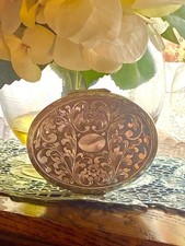 Vintage Florence, Italy SANTACROCE 925 Sterling Silver Engraved Compact | 73.8 g picture