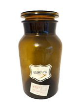 Huge Amber Glass Apothecary Jar -Indometacin Label picture