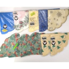 Vtg Rice Paper Napkins Lot Fasana IHR Germany Christmas Scalloped 150+pcs READ picture
