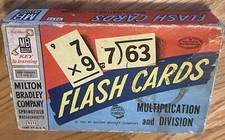 Vintage Milton Bradley Multiplication Division Facts Key Of Learning Flash Cards picture