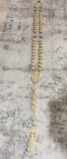 Rare HUGE 82 Roman St. Patrick Italy Wall Hanging Carved Resin Religious Rosary picture