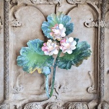 Italian Toleware Metal Wall Hook Pink Floral Lily Pads Gumps San Francisco picture