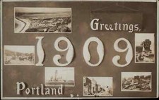 Portland England Multi-View 1909 Real Photo Postcard picture