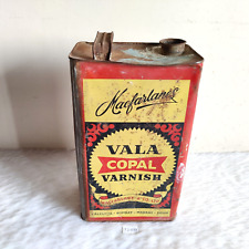 1950s Vintage Macfarlane & Co. VALA Copal Varnish Advertising Tin Box Rare TI299 picture