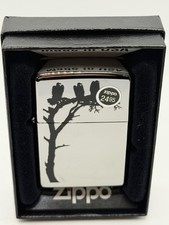 Vintage 2009 Vultures Perching On Tree HP Chrome Zippo Lighter New B5 picture