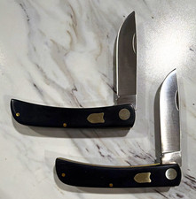 Sod Buster - Lot of 2 Folding Pocketknives, Plain, Black Handle (NOT Case) picture