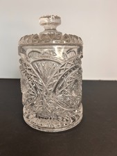 Vintage Mid Century Czech/Bohemian Lead Crystal Vanity/Candy Jar  picture