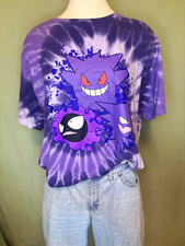 Pokémon Gastly Evolution Tie-Dye T-Shirt 100% Cotton picture