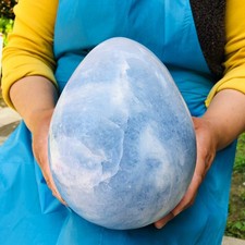 11.5LB Top natural blue crystal Egg quartz crystal  mineral specimens 4764 picture