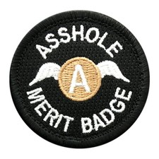 Miltacusa Asshoxx Merit Badge Tactical Hook Patch [2.0 inch Ash4] picture
