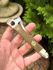Vintage Zwilling J.A. Henckels Solingen Germany Cigar Cutter Leather Pocket Tool picture