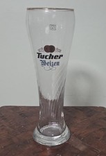 Vintage Tucher Weizen German Beer Glass Gold Rim 0.5 Liter picture