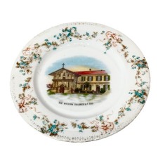 SAN FRANCISCO, CALIFORNIA  Antique OLD MISSION DOLORES Souvenir China Dish Plate picture