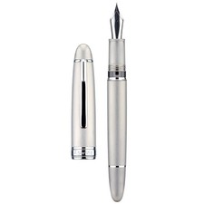 Asvine J16 Brushed Titanium Fountain Pen Jowo Medium Nib Piston Filling picture