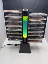 Vintage 90s Disco Fever Motion CD Rack Lava Lamp Light 34 CD Holder w/ Box picture