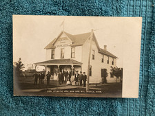 RPPC Argyle Minnesota Central Hotel Many Excited People Gather Outside c1910 picture