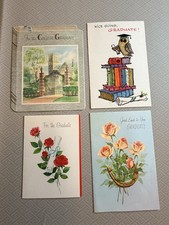 Vintage 1965 Used Graduation Greeting Cards Lot of 4 Hallmark Norcross American picture