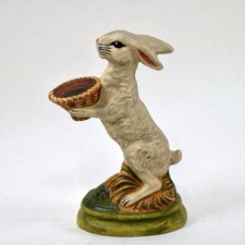 Vintage Vaillancourt Sculptural Folk Art Chalkware Hand Painted Standing Rabbit  picture